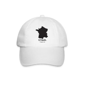 Frankreich. Urlaub. - Baseballkappe - Weiß/Weiß - Vorne