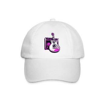 Rock n roll / Guitare / Musique / Instrument - Casquette classique - blanc/blanc - Devant