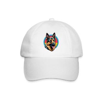German Shepherd - Baseball Cap - white/white - Front