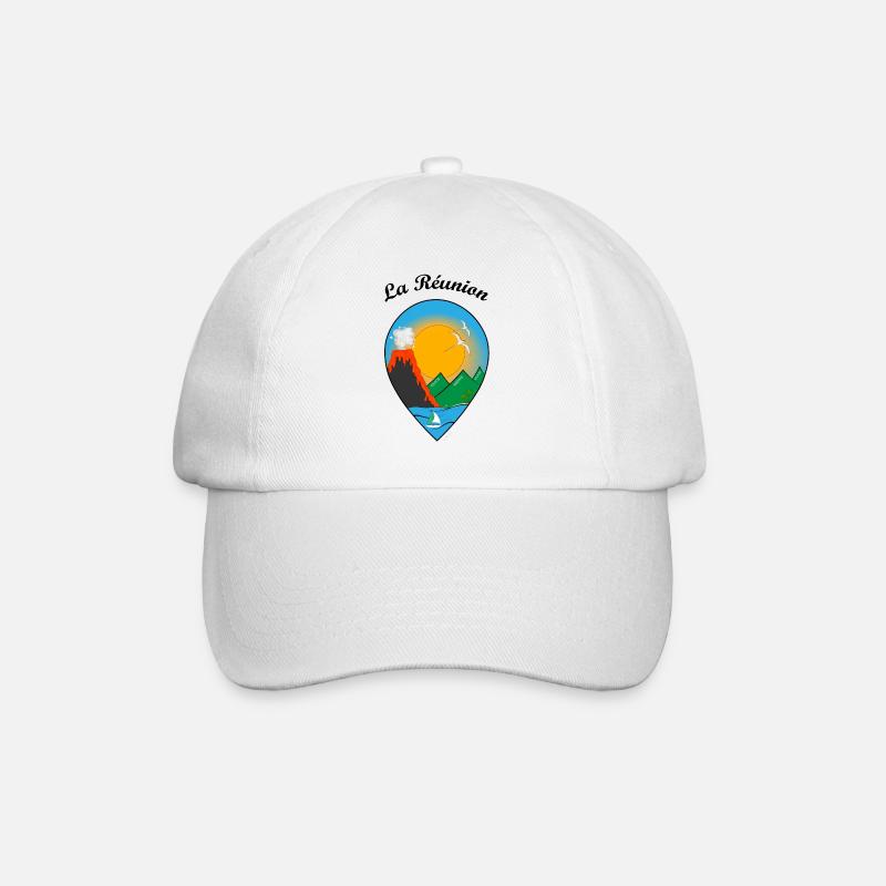 île de la réunion - Graphopixel - Casquette classique - blanc/blanc