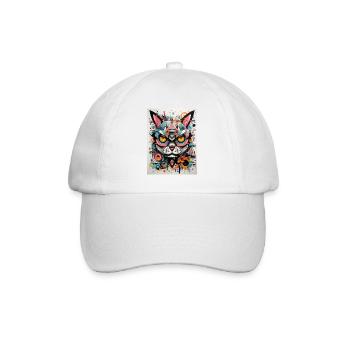 [MB] Turquoise-Pink Tiger Dream - Baseball Cap - white/white - Front