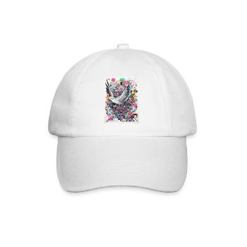 [MB] Fly little bird. Fly - Baseball Cap - white/white - Front
