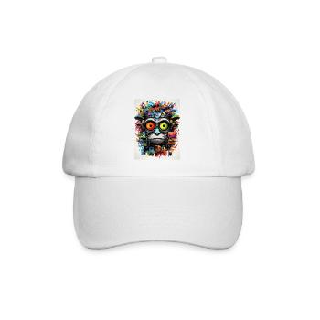 [MB] Colorful monkey chaos - Baseball Cap - white/white - Front