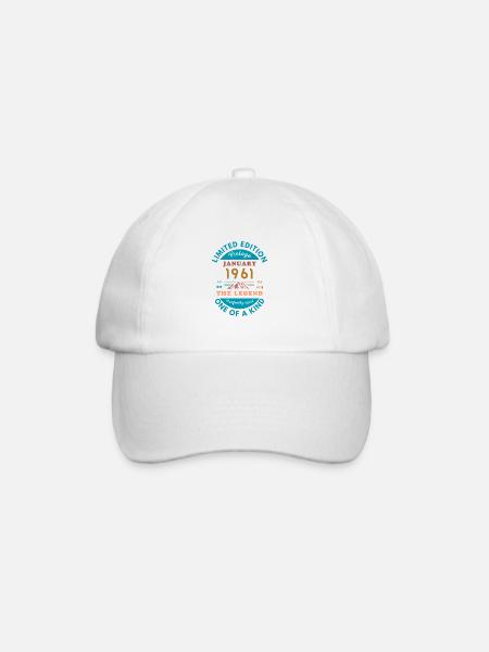 January 1961 Vintage Limited Edition Anniversaire - Casquette classique - blanc/blanc