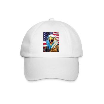 Adler - Baseballkappe - Weiß/Weiß - Vorne