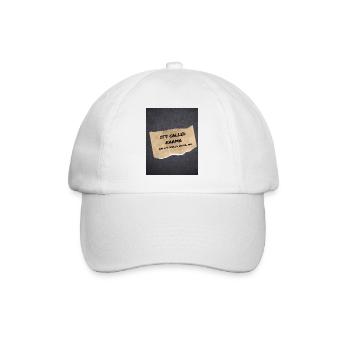 Its called Karma, spiritual - Baseball Cap - white/white - Front