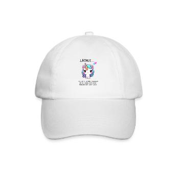 Schief sitzende EInhornkrone - Baseballkappe - Weiß/Weiß - Vorne
