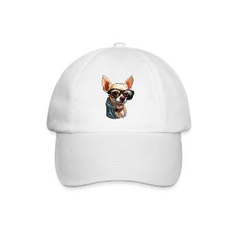 Chihuahua / petit chien / animal / minuscule / race - Casquette classique - blanc/blanc - Devant