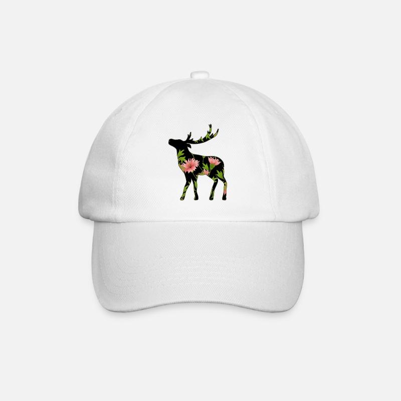 Hirsch - Baseballkappe - Weiß/Weiß