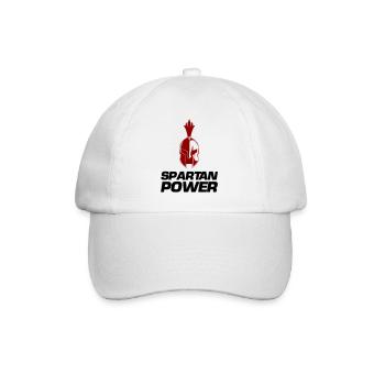 spartan power - Baseballkappe - Weiß/Weiß - Vorne