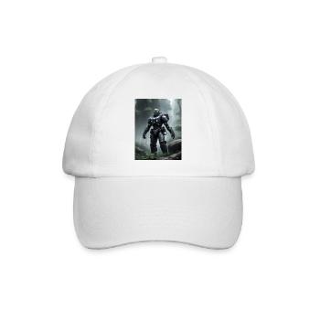 Futuristischer Astronaut auf fremden Planeten - Baseballkappe - Weiß/Weiß - Vorne