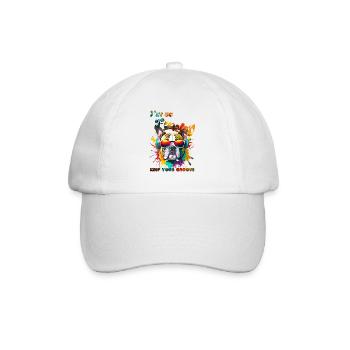 I'm so Funky. Keep your groove. Bulldog - Baseball Cap - white/white - Front
