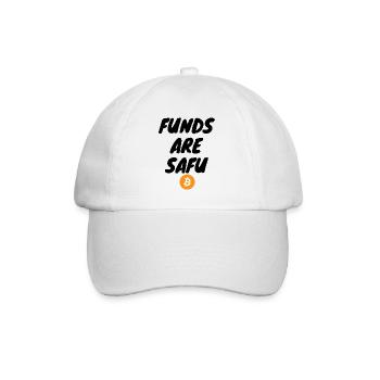 Krypto Funds Are Safu - Baseballkappe - Weiß/Weiß - Vorne