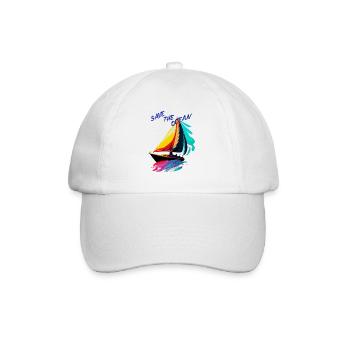 Save the Ocean. Voilier - Casquette classique - blanc/blanc - Devant