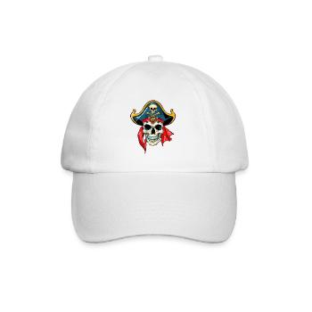 Pirate crâne - Casquette classique - blanc/blanc - Devant