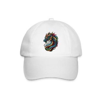 Dragon chinois coloré - Casquette classique - blanc/blanc - Devant