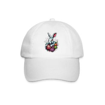 Easter Bunny / Easter / Eggs / Holidays / Easter - Baseball Cap - white/white - Front