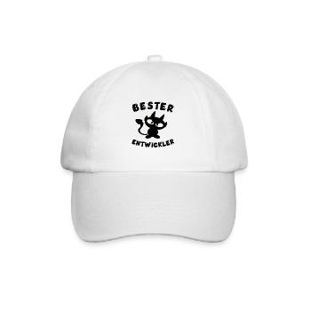 cooles bester Entwickler Design - Baseballkappe - Weiß/Weiß - Vorne