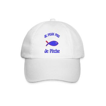 SARDINE. FISCH. APRILSCHERZ. ICH KANN NICHT - Baseballkappe - Weiß/Weiß - Vorne