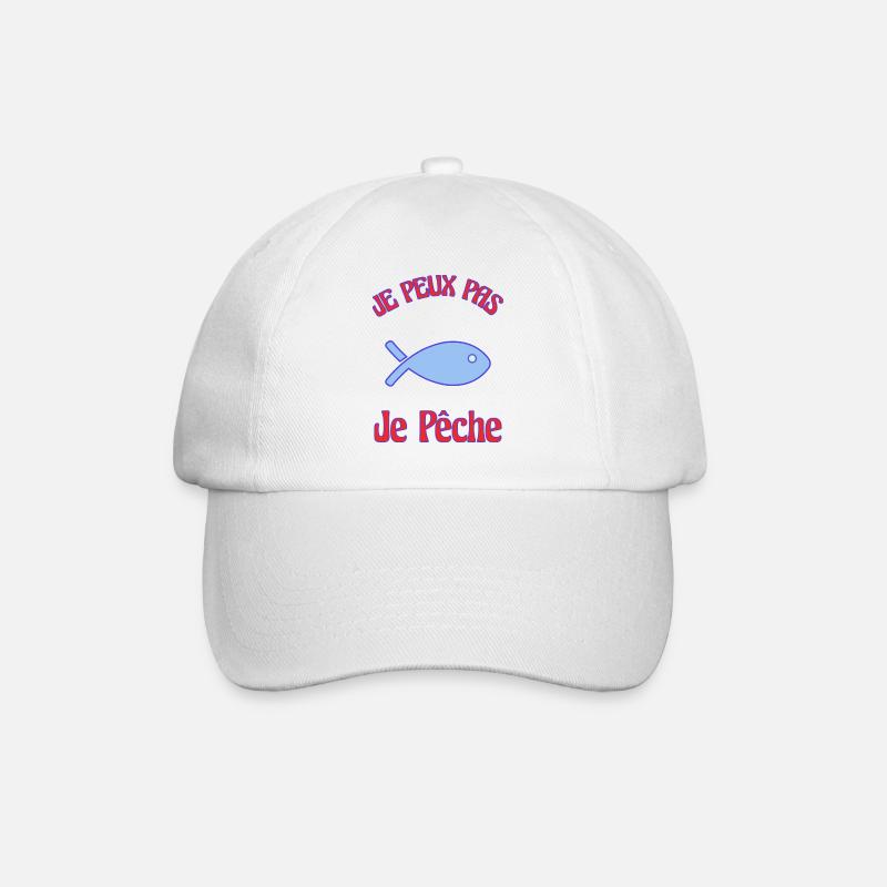 JE PEUX PAS. PÊCHE - Casquette classique - blanc/blanc