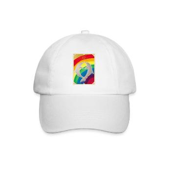 Delfin Regenbogen Energie - Sonja Ariel von Staden - Baseballkappe - Weiß/Weiß - Vorne