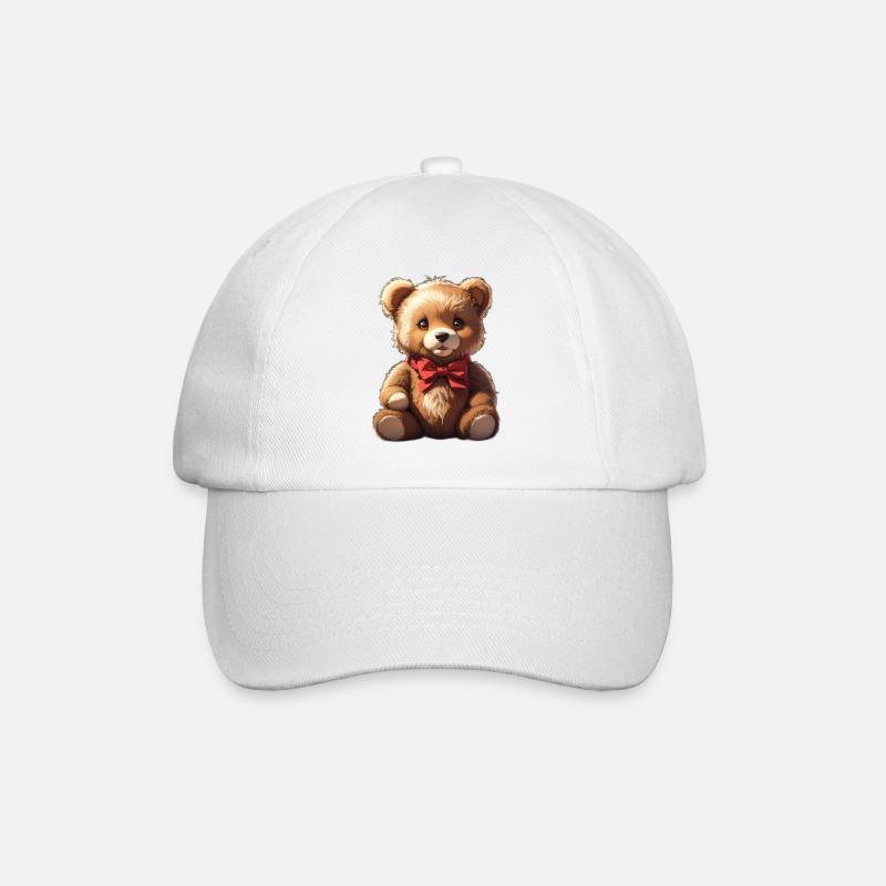 Teddybär - Baseballkappe - Weiß/Weiß