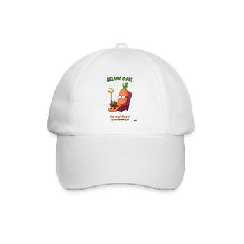 Carrot in a Comfy Chair: The Book Lover's Dream - Baseball Cap - white/white - Front