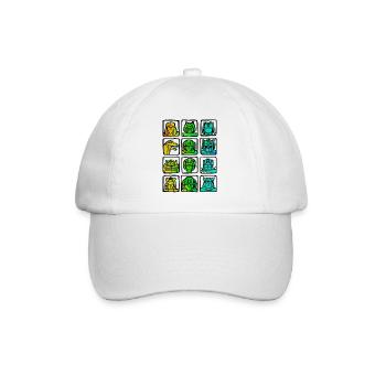 Gamer Game Play Online Computer Gaming Arcade - Baseball Cap - white/white - Front