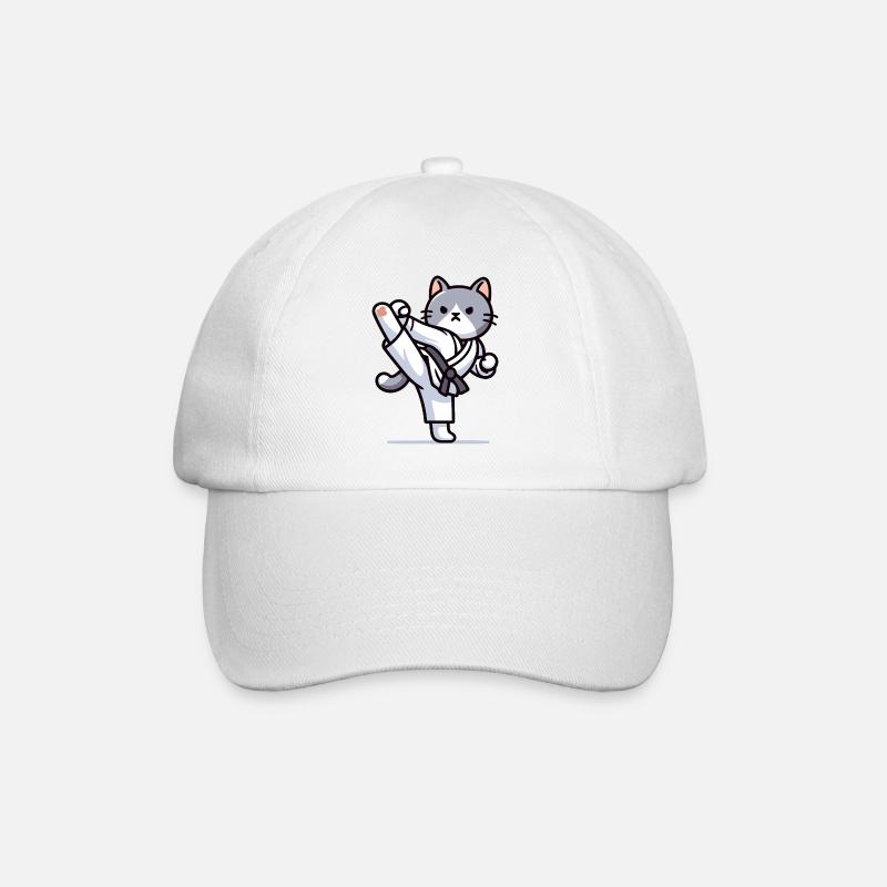 Karate Kitty: Die katzenartige Kämpferin - Baseballkappe - Weiß/Weiß