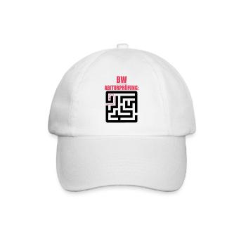 Abitur Abschluss Prüfung Sprüche lustig Abi BW - Baseballkappe - Weiß/Weiß - Vorne