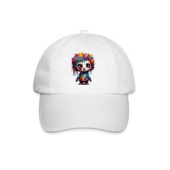 Poupée d’horreur / Halloween / Effrayant / Sombre - Casquette classique - blanc/blanc - Devant