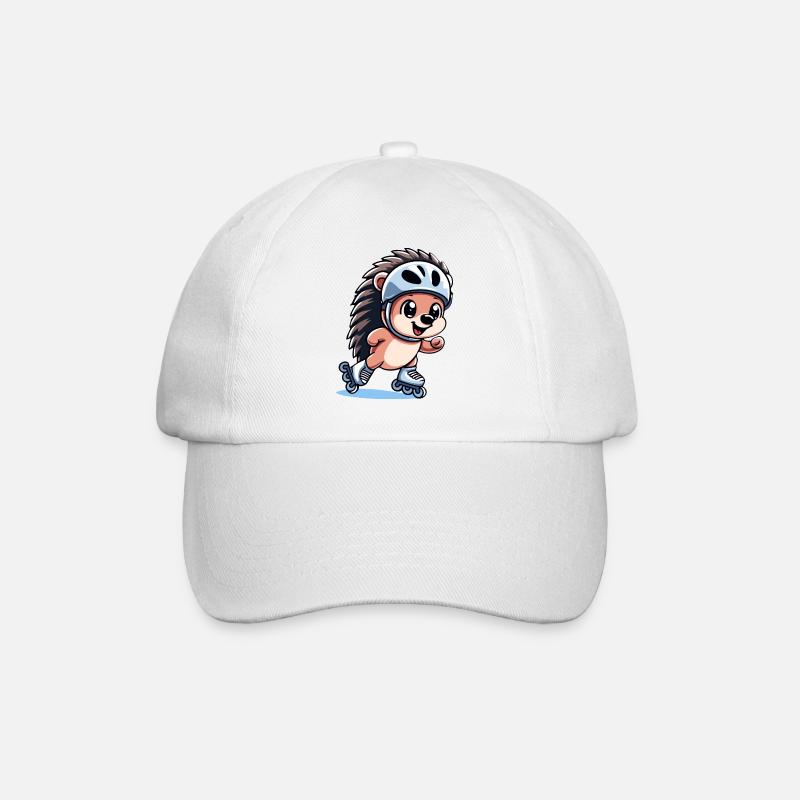 Speedy Hedgehog: Rollschuh-Champion - Baseballkappe - Weiß/Weiß