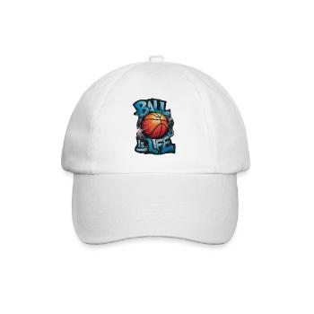 « Ball is Life » Basket-ball Graffiti Art - Casquette classique - blanc/blanc - Devant
