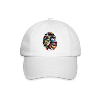 Singe mandrill - Casquette classique - blanc/blanc - Devant