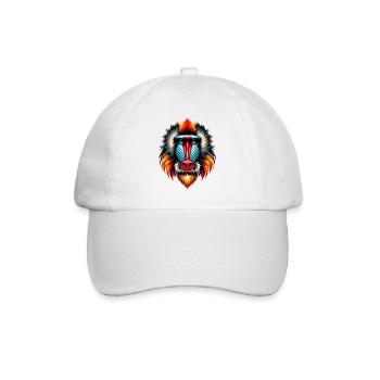 Singe mandrill - Casquette classique - blanc/blanc - Devant