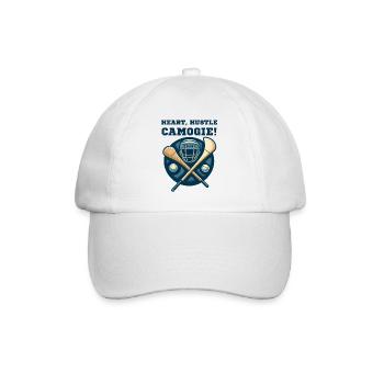 Heart, Hustle, Camogie! - Baseball Cap - white/white - Front