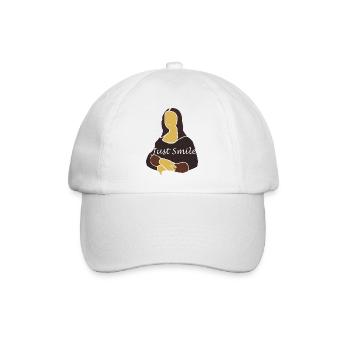 🇮🇹Mona Lisa Italy painted smile cheerfulness - Baseball Cap - white/white - Front