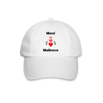 THANK YOU. MISTRESS. MASTER. THANK YOU MISTRESS - Baseball Cap - white/white - Front