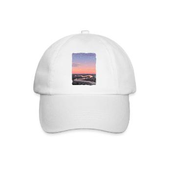 River reflected in the sunset - Baseball Cap - white/white - Front