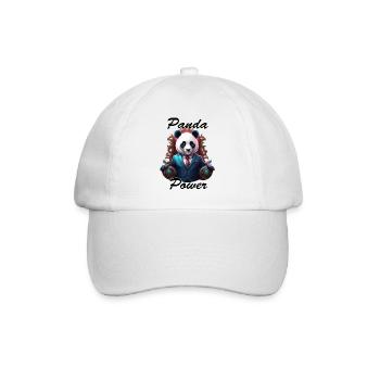 Panda / Animal / Zoo / Bamboo / Wild / Childlike - Baseball Cap - white/white - Front