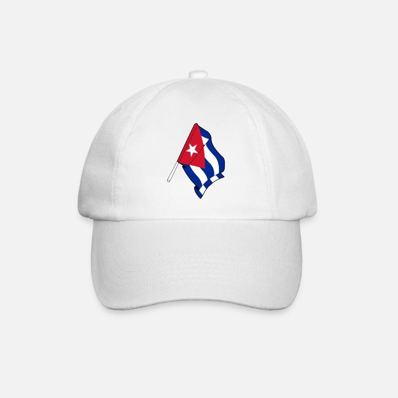 Drapeau de Cuba - Casquette classique - blanc/blanc