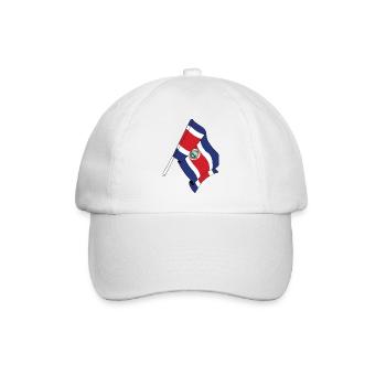 Flag Costa rica - Baseball Cap - white/white - Front