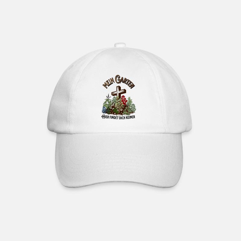 Garten lustiger Spruch schwarzer Humor Gärtner - Baseballkappe - Weiß/Weiß