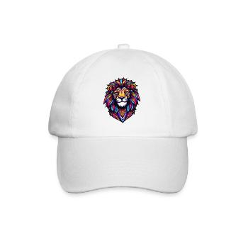 Colorful Lion - Baseball Cap - white/white - Front