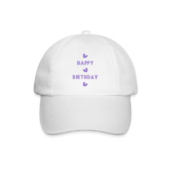HAPPY BIRTHDAY. HAPPY BIRTHDAY. ANNIVERSARY. - Baseball Cap - white/white - Front