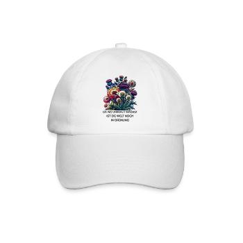 Unkraut Natur Garten Spruch Blumen Welt In Ordnung - Baseballkappe - Weiß/Weiß - Vorne