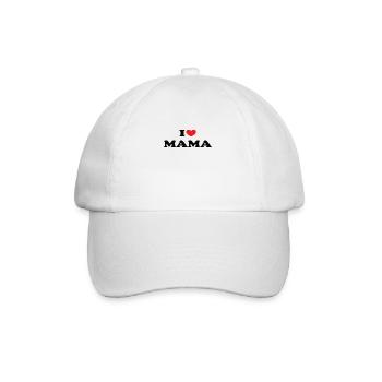 I Love Mama - Baseball Cap - white/white - Front