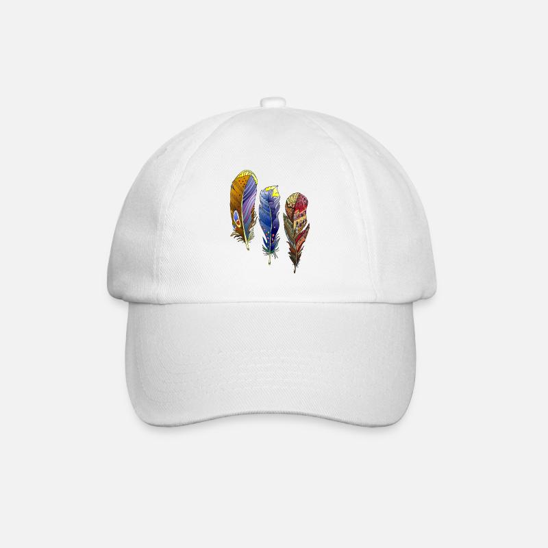 Feder - Baseballkappe - Weiß/Weiß