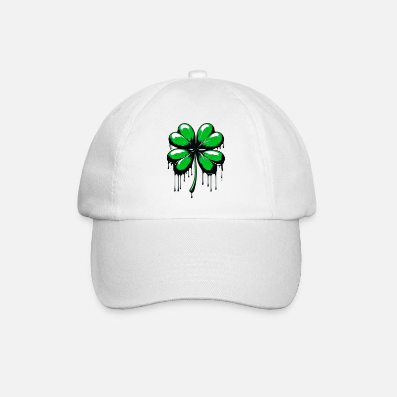 Four-leaf clover - Baseball Cap - white/white
