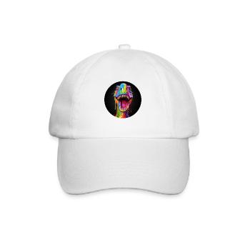 T Rex colorful4 - Baseball Cap - white/white - Front